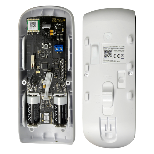 Ajax - Détecteur d'extérieur double technologie imunité aux animaux de compagnie - Certificat de grade 3 - Bidirectionnel - Sans fil 868 MHz Jeweller - Double technologie: double PIR avec antimasking - Détection: Rang 15 m / 90º - Indicateur de détection 