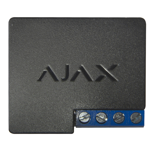 Ajax - Relais de contrôle à distance contact sec - Bidirectionnel - Sans fil 868 MHz Jeweller - Capacité espace libre 1000 m - Alimentation d'entrée 7~24 V DC - Puissance maximale jusqu'à 3 kW - 