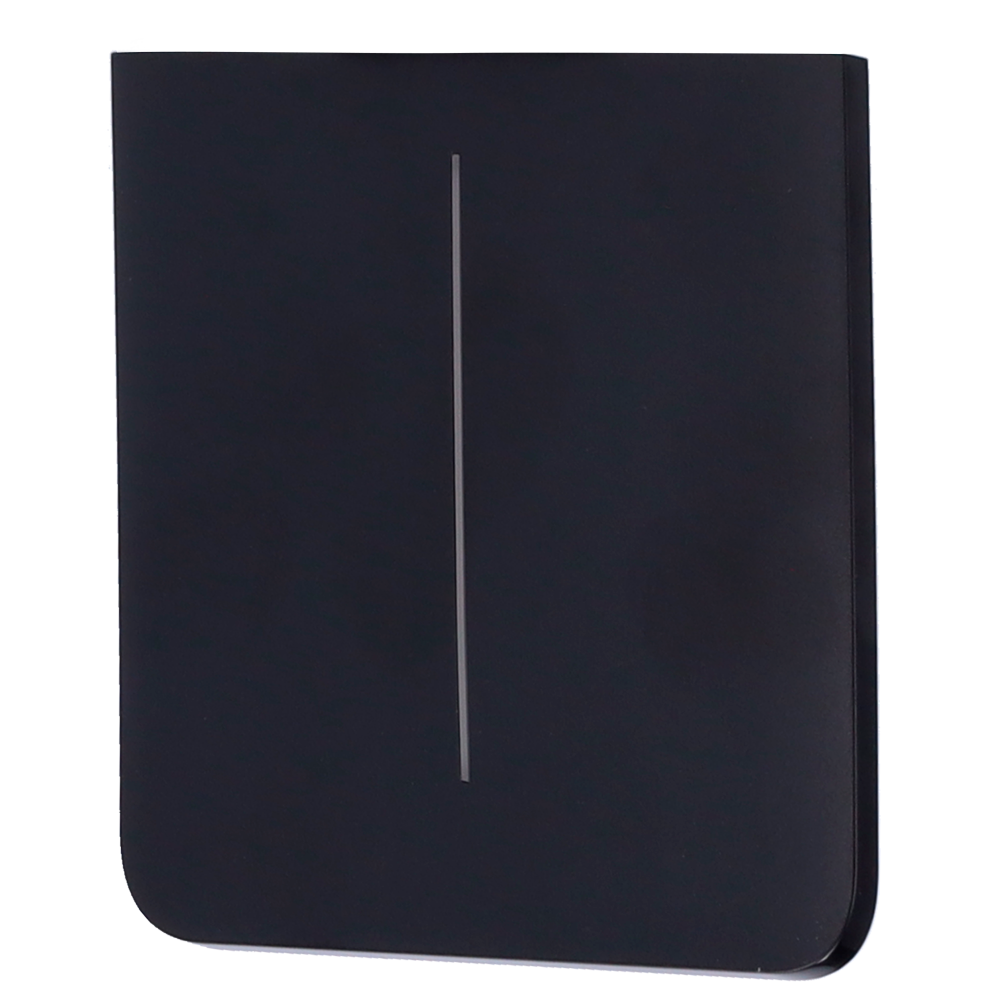 Panneau tactile pour double interrupteur d'éclairage - Compatible avec AJ-LIGHTCORE-2G-VERT - Rétro-éclairage LED - Panneau tactile latéral sans contact - Couleur noir - Ajax - LightSwitch SideButton Vertical