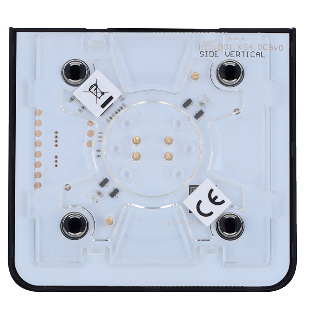 Panel táctil para interruptor de luz regulable - Compatible con AJ-LIGHTCORE-DIMMER-VERT - Retroiluminación LED - Panel táctil lateral sin contacto - Color negro - Ajax - LightSwitch SideButton (Dimmer) Vertical
