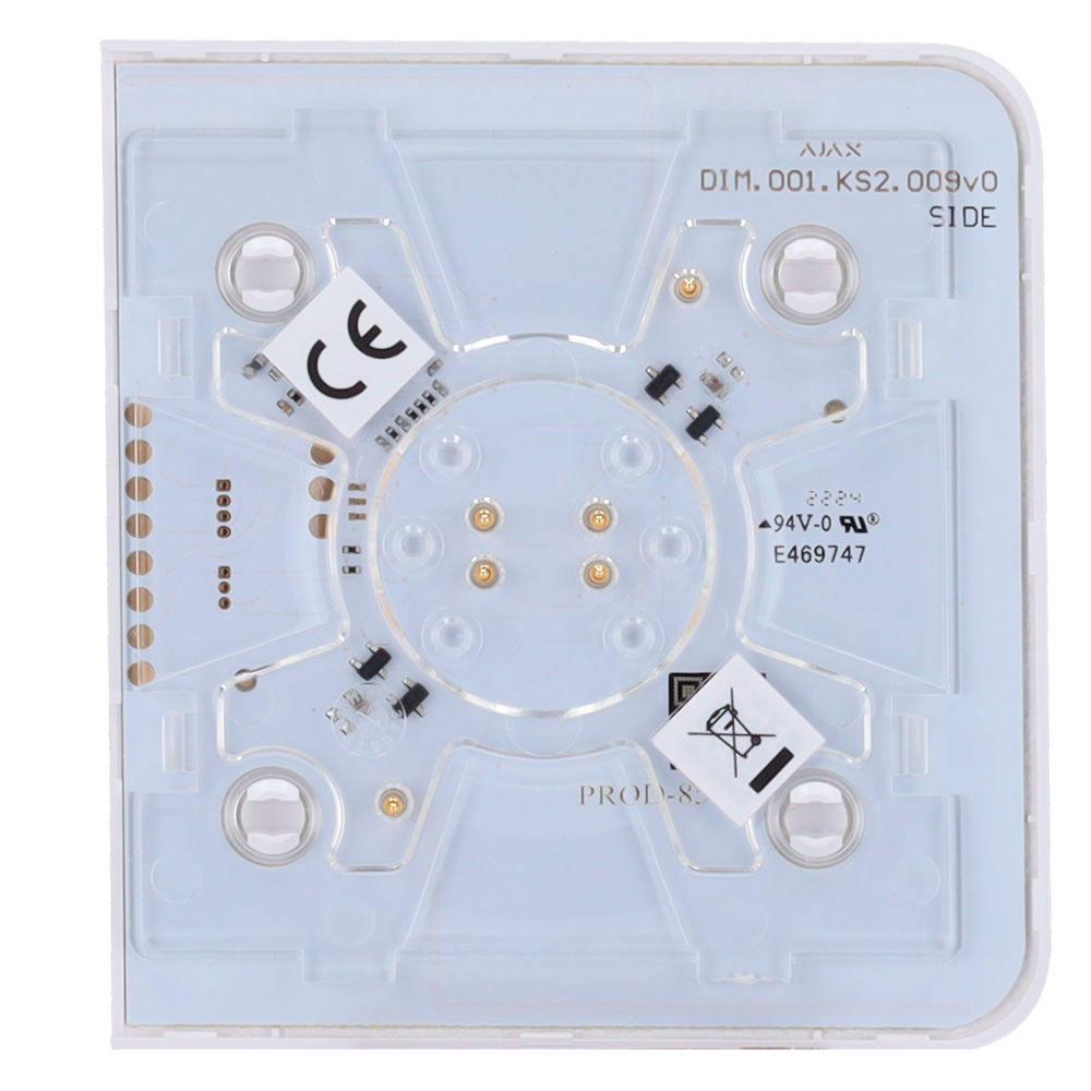 Panel táctil para interruptor de luz regulable - Compatible con AJ-LIGHTCORE-DIMMER - Retroiluminación LED - Panel táctil lateral sin contacto - Color blanco - Ajax - LightSwitch SideButton (Dimmer)