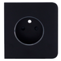 Cache-prise latéral pour fiche intelligente de type E - Compatible avec AJ-OUTLETCORE-SMART-E - Indicateur LED de l'état de la prise et de la consommation d'énergie - Bouton tactile pour la commande manuelle - Rétro alimentation LED - Couleur noir