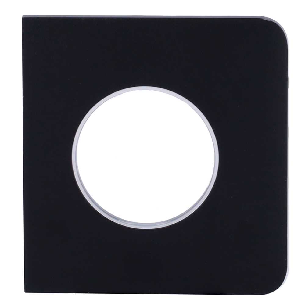 Cache-prise latéral pour fiche intelligente de type E - Compatible avec AJ-OUTLETCORE-SMART-E - Indicateur LED de l'état de la prise et de la consommation d'énergie - Bouton tactile pour la commande manuelle - Rétro alimentation LED - Couleur noir