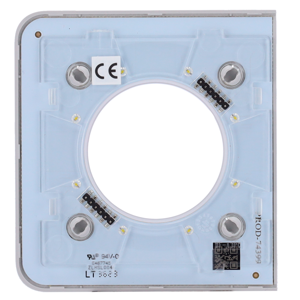 Cache-prise latéral pour fiche intelligente de type E - Compatible avec AJ-OUTLETCORE-SMART-E - Indicateur LED de l'état de la prise et de la consommation d'énergie - Bouton tactile pour la commande manuelle - Rétro alimentation LED - Couleur brouillard