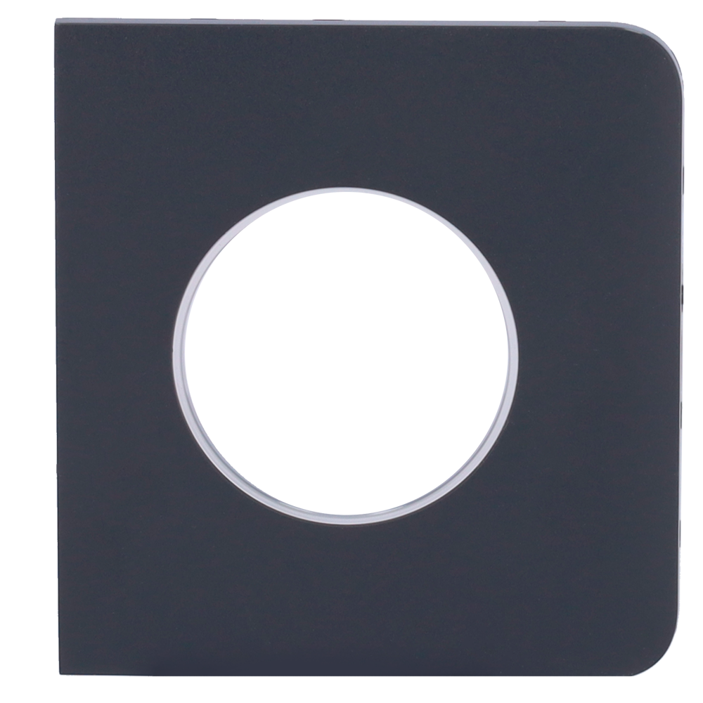 Cache-prise latéral pour fiche intelligente de type E - Compatible avec AJ-OUTLETCORE-SMART-E - Indicateur LED de l'état de la prise et de la consommation d'énergie - Bouton tactile pour la commande manuelle - Rétro alimentation LED - Couleur graphite