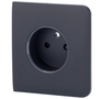 Cache-prise latéral pour fiche intelligente de type E - Compatible avec AJ-OUTLETCORE-SMART-E - Indicateur LED de l'état de la prise et de la consommation d'énergie - Bouton tactile pour la commande manuelle - Rétro alimentation LED - Couleur graphite