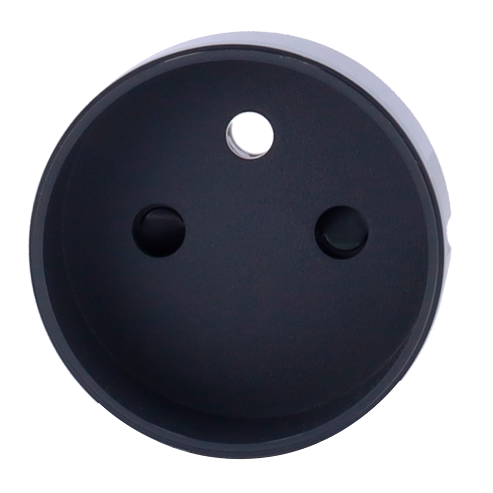 Cache-prise latéral pour fiche intelligente de type E - Compatible avec AJ-OUTLETCORE-SMART-E - Indicateur LED de l'état de la prise et de la consommation d'énergie - Bouton tactile pour la commande manuelle - Rétro alimentation LED - Couleur graphite