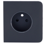 Cache-prise latéral pour fiche intelligente de type E - Compatible avec AJ-OUTLETCORE-SMART-E - Indicateur LED de l'état de la prise et de la consommation d'énergie - Bouton tactile pour la commande manuelle - Rétro alimentation LED - Couleur graphite