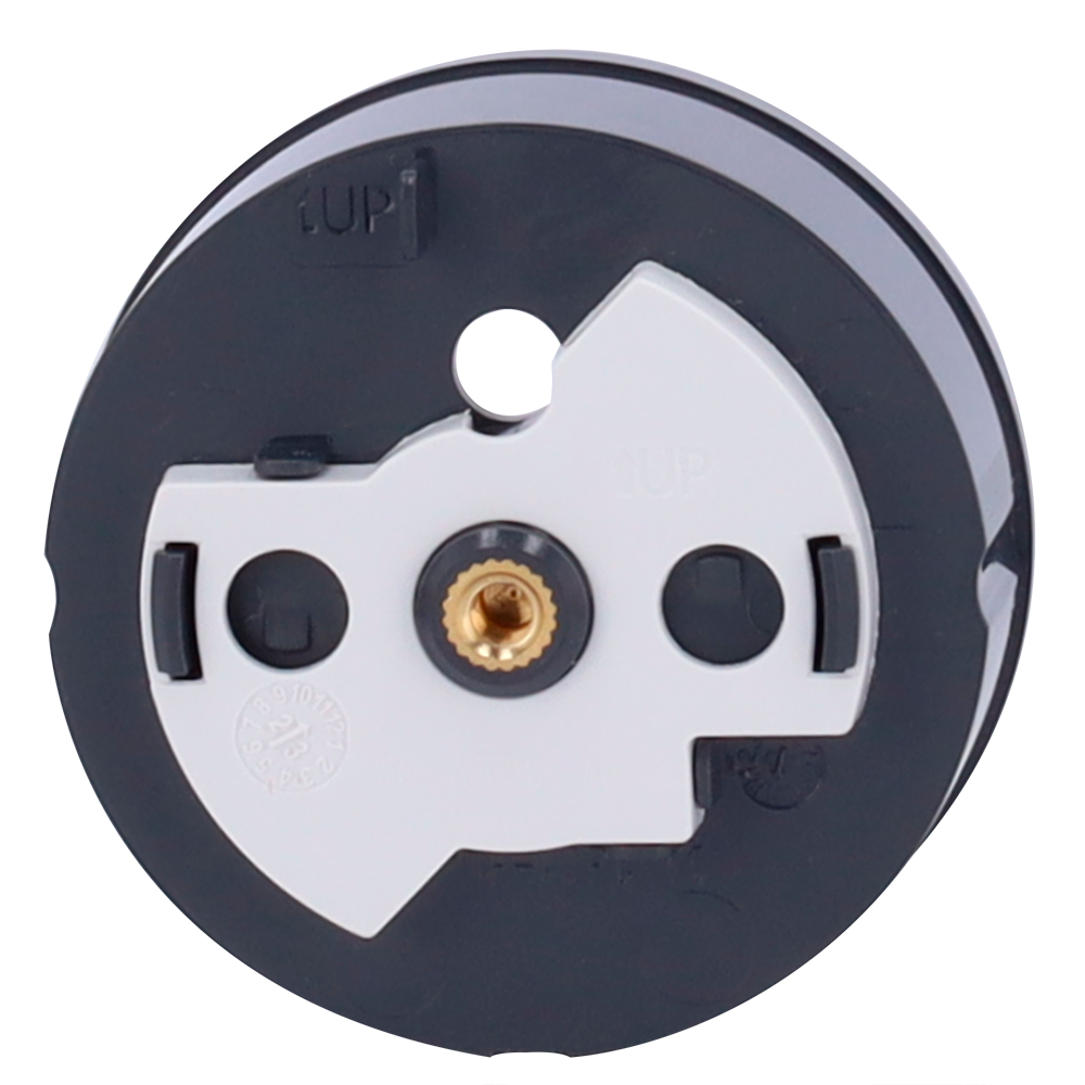 Cache-prise latéral pour fiche intelligente de type E - Compatible avec AJ-OUTLETCORE-SMART-E - Indicateur LED de l'état de la prise et de la consommation d'énergie - Bouton tactile pour la commande manuelle - Rétro alimentation LED - Couleur graphite