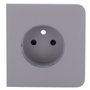 Cache-prise latéral pour fiche intelligente de type E - Compatible avec AJ-OUTLETCORE-SMART-E - Indicateur LED de l'état de la prise et de la consommation d'énergie - Bouton tactile pour la commande manuelle - Rétro alimentation LED - Couleur Gris