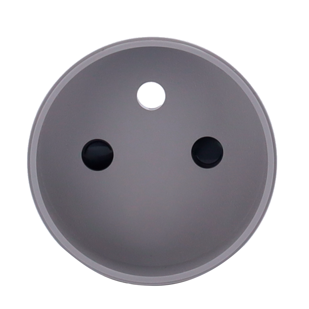 Cache-prise latéral pour fiche intelligente de type E - Compatible avec AJ-OUTLETCORE-SMART-E - Indicateur LED de l'état de la prise et de la consommation d'énergie - Bouton tactile pour la commande manuelle - Rétro alimentation LED - Couleur Gris