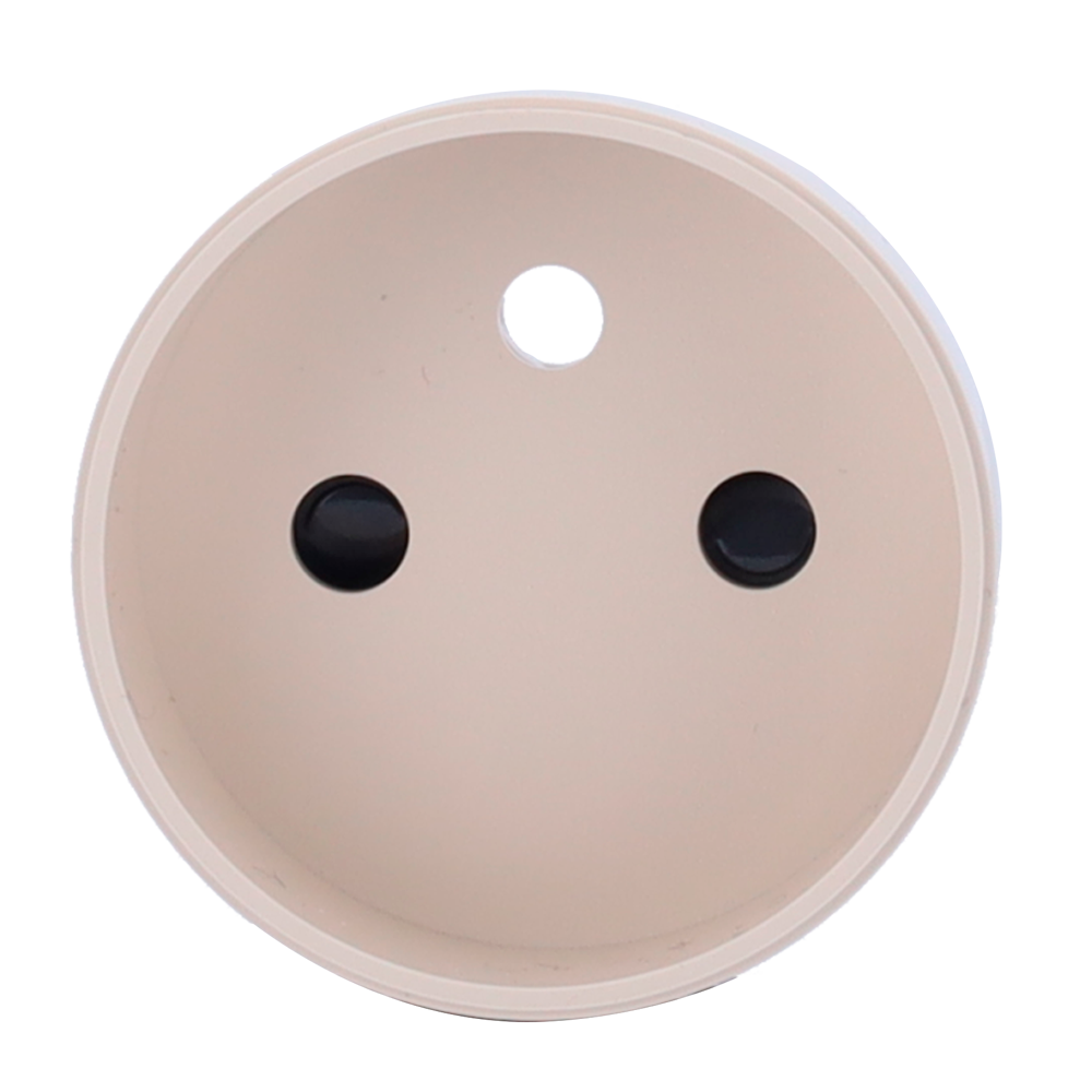 Cache-prise latéral pour fiche intelligente de type E - Compatible avec AJ-OUTLETCORE-SMART-E - Indicateur LED de l'état de la prise et de la consommation d'énergie - Bouton tactile pour la commande manuelle - Rétro alimentation LED - Couleur ivoire