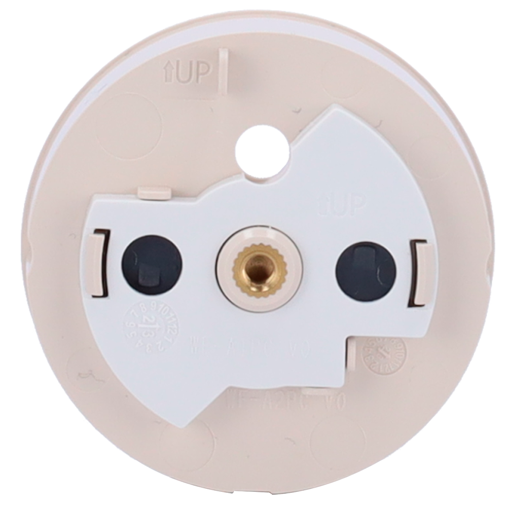 Cache-prise latéral pour fiche intelligente de type E - Compatible avec AJ-OUTLETCORE-SMART-E - Indicateur LED de l'état de la prise et de la consommation d'énergie - Bouton tactile pour la commande manuelle - Rétro alimentation LED - Couleur ivoire