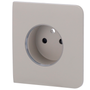Cache-prise latéral pour fiche intelligente de type E - Compatible avec AJ-OUTLETCORE-SMART-E - Indicateur LED de l'état de la prise et de la consommation d'énergie - Bouton tactile pour la commande manuelle - Rétro alimentation LED - Couleur olive