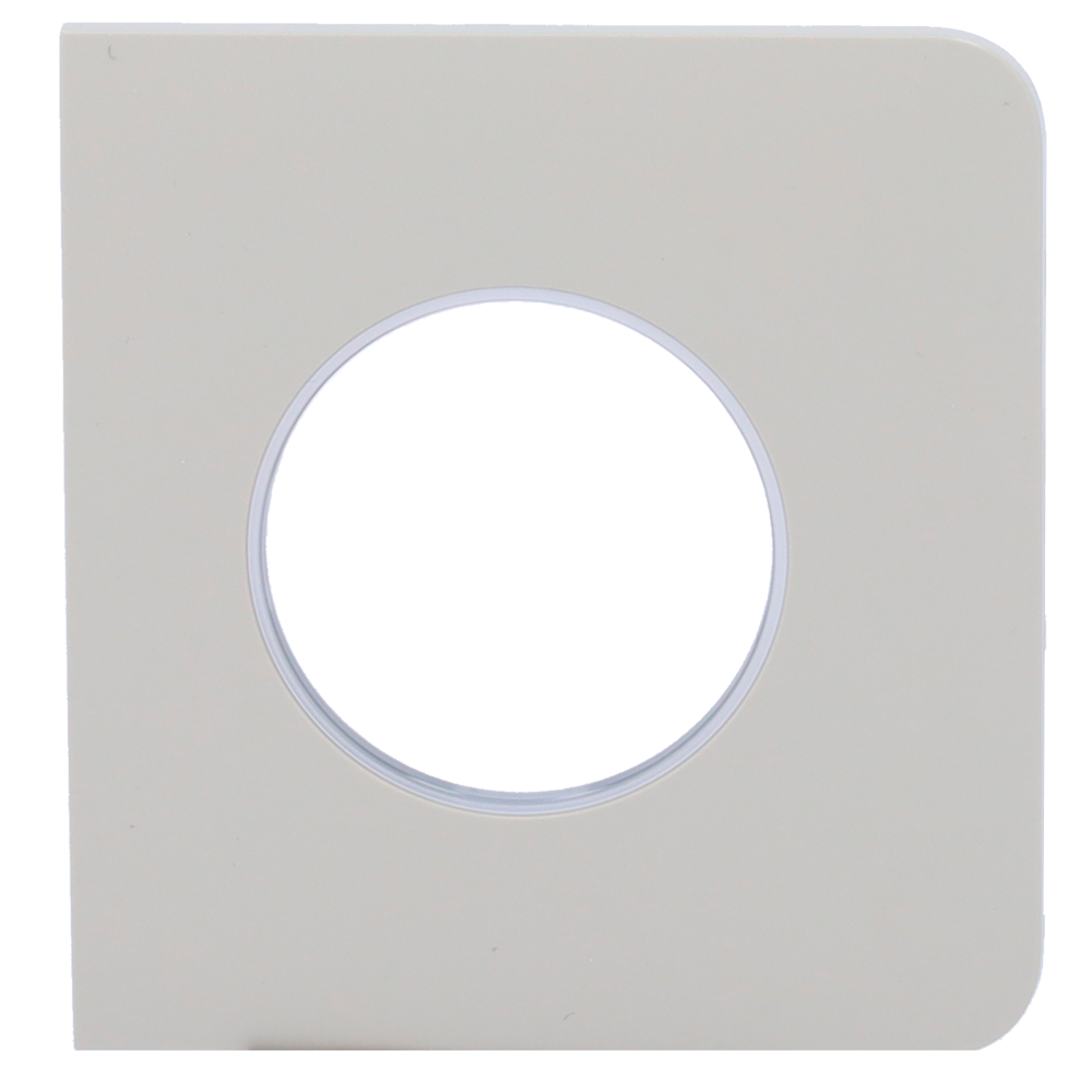 Cache-prise latéral pour fiche intelligente de type E - Compatible avec AJ-OUTLETCORE-SMART-E - Indicateur LED de l'état de la prise et de la consommation d'énergie - Bouton tactile pour la commande manuelle - Rétro alimentation LED - Couleur huître