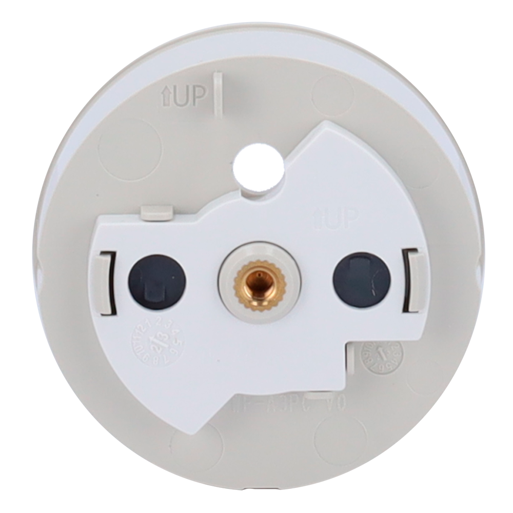 Cache-prise latéral pour fiche intelligente de type E - Compatible avec AJ-OUTLETCORE-SMART-E - Indicateur LED de l'état de la prise et de la consommation d'énergie - Bouton tactile pour la commande manuelle - Rétro alimentation LED - Couleur huître