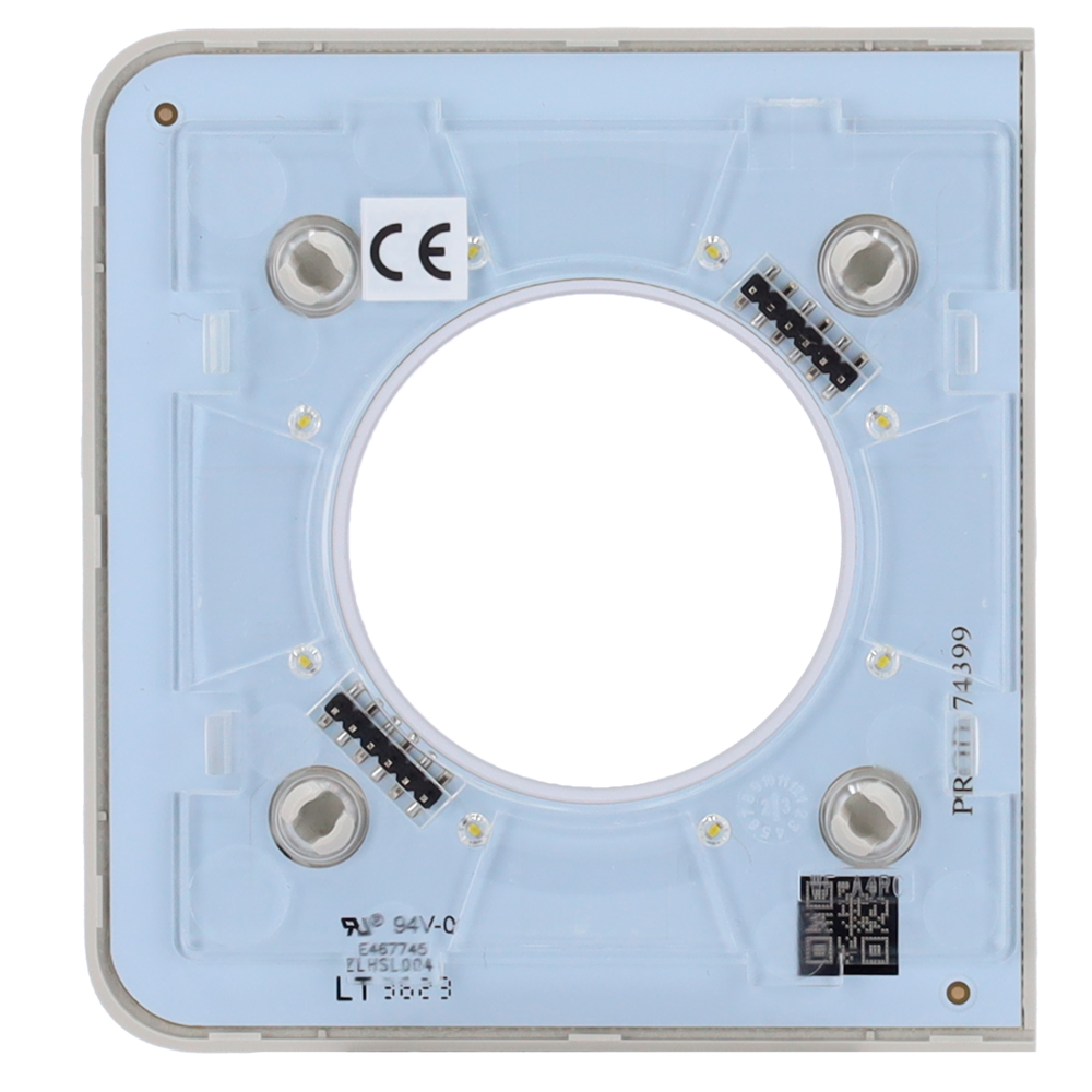 Cache-prise latéral pour fiche intelligente de type E - Compatible avec AJ-OUTLETCORE-SMART-E - Indicateur LED de l'état de la prise et de la consommation d'énergie - Bouton tactile pour la commande manuelle - Rétro alimentation LED - Couleur huître