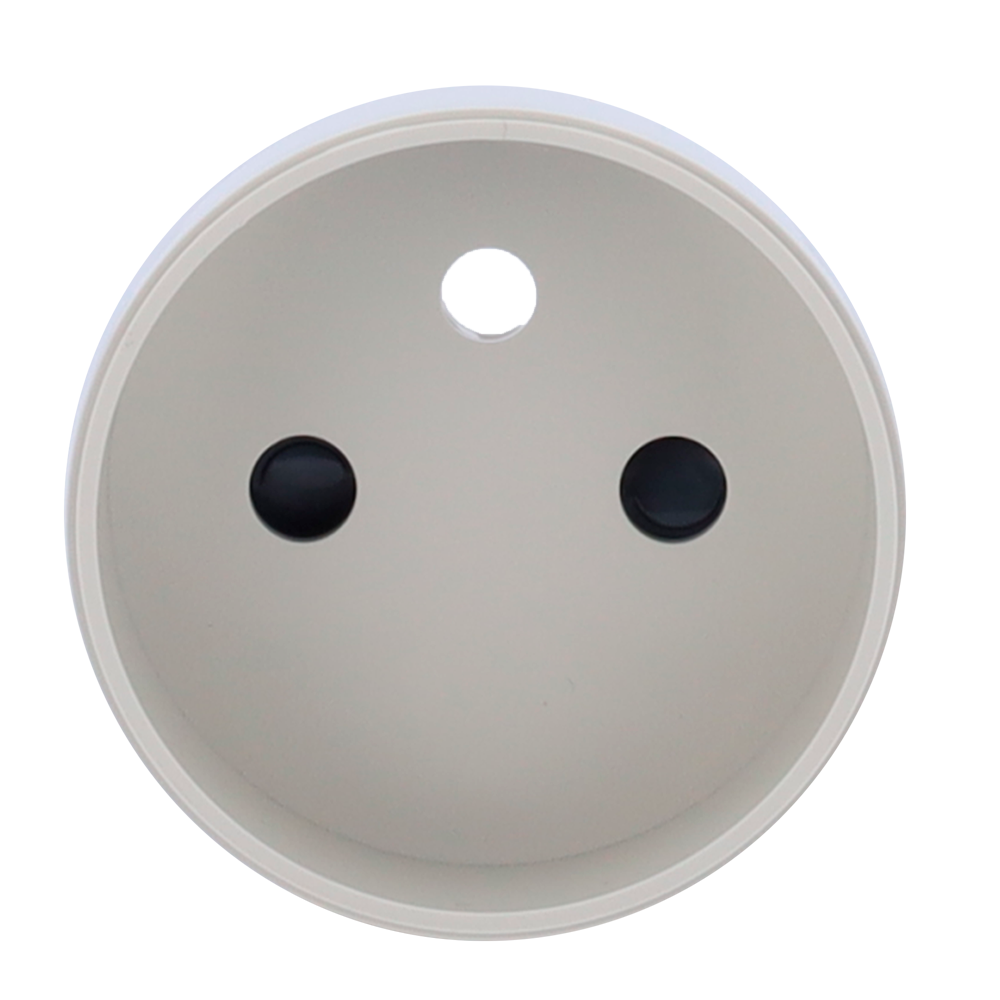 Cache-prise latéral pour fiche intelligente de type E - Compatible avec AJ-OUTLETCORE-SMART-E - Indicateur LED de l'état de la prise et de la consommation d'énergie - Bouton tactile pour la commande manuelle - Rétro alimentation LED - Couleur huître