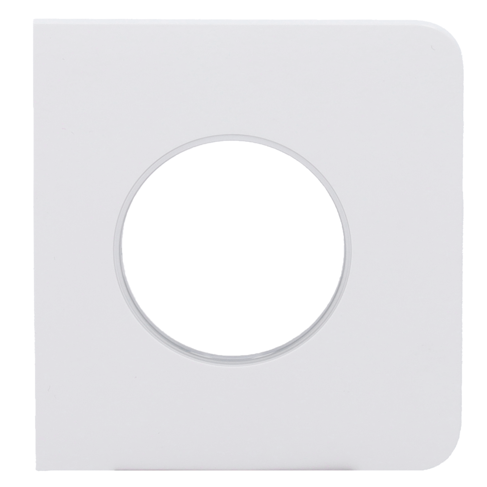 Cache-prise latéral pour fiche intelligente de type E - Compatible avec AJ-OUTLETCORE-SMART-E - Indicateur LED de l'état de la prise et de la consommation d'énergie - Bouton tactile pour la commande manuelle - Rétro alimentation LED - Couleur blanche