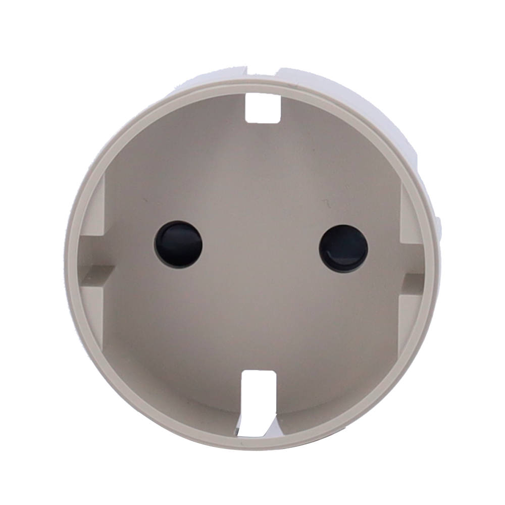 Cache-prise latéral pour fiche intelligente de type F - Compatible avec AJ-OUTLETCORE-SMART - Indicateur LED de l'état de la prise et de la consommation d'énergie - Bouton tactile pour la commande manuelle - Rétro alimentation LED - Couleur olive