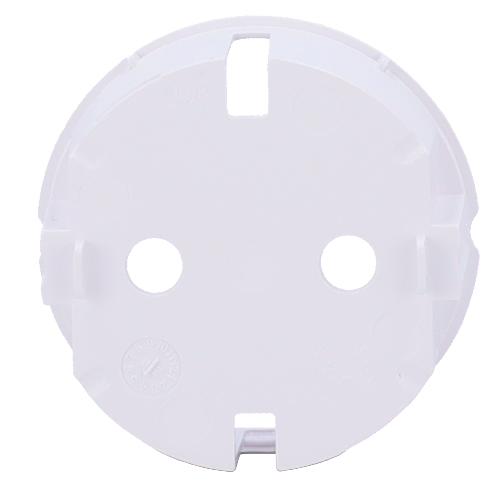 Tapa lateral para enchufe básico tipo F - Compatible con AJ-OUTLETCORE-BASIC - Protección contra polvo, salpicaduras, objetos - Sin monitorizacion de consumo - Sin control remoto  - Color blanco