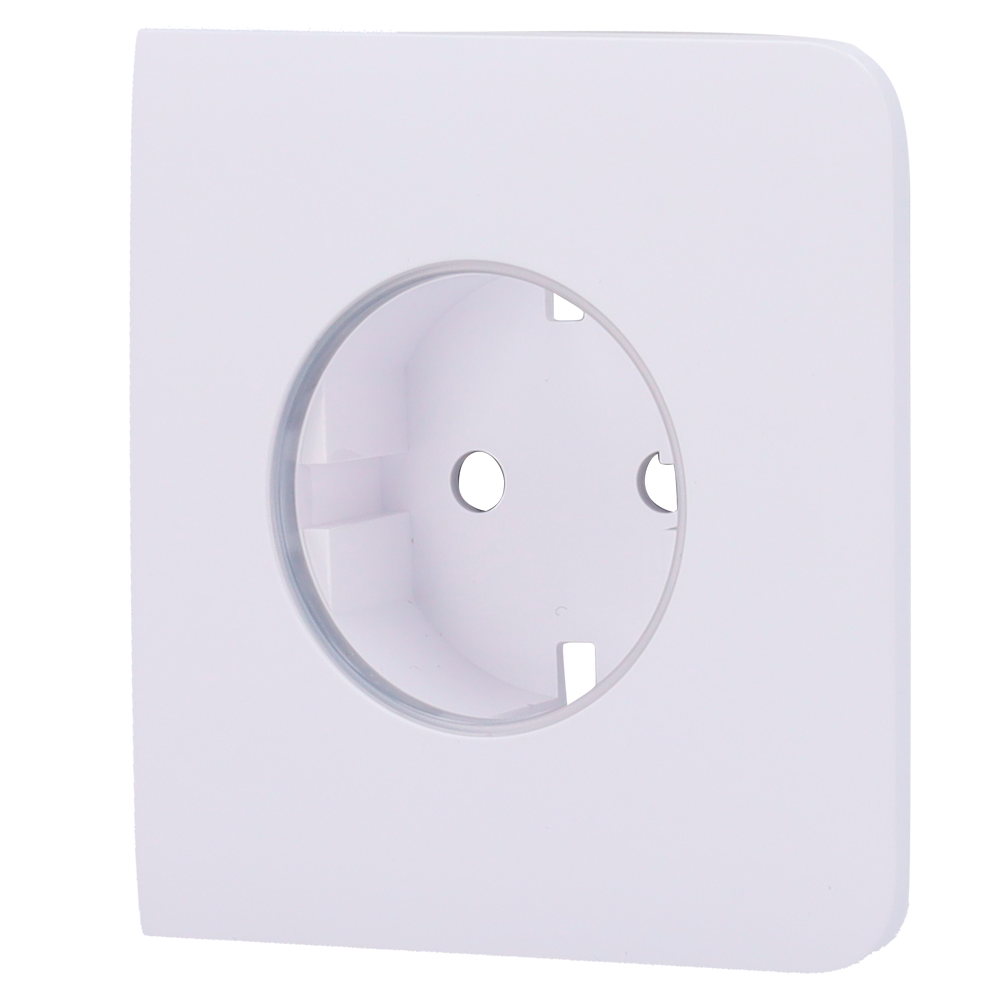 Tapa lateral para enchufe básico tipo F - Compatible con AJ-OUTLETCORE-BASIC - Protección contra polvo, salpicaduras, objetos - Sin monitorizacion de consumo - Sin control remoto  - Color blanco