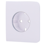 Tapa lateral para enchufe básico tipo F - Compatible con AJ-OUTLETCORE-BASIC - Protección contra polvo, salpicaduras, objetos - Sin monitorizacion de consumo - Sin control remoto  - Color blanco