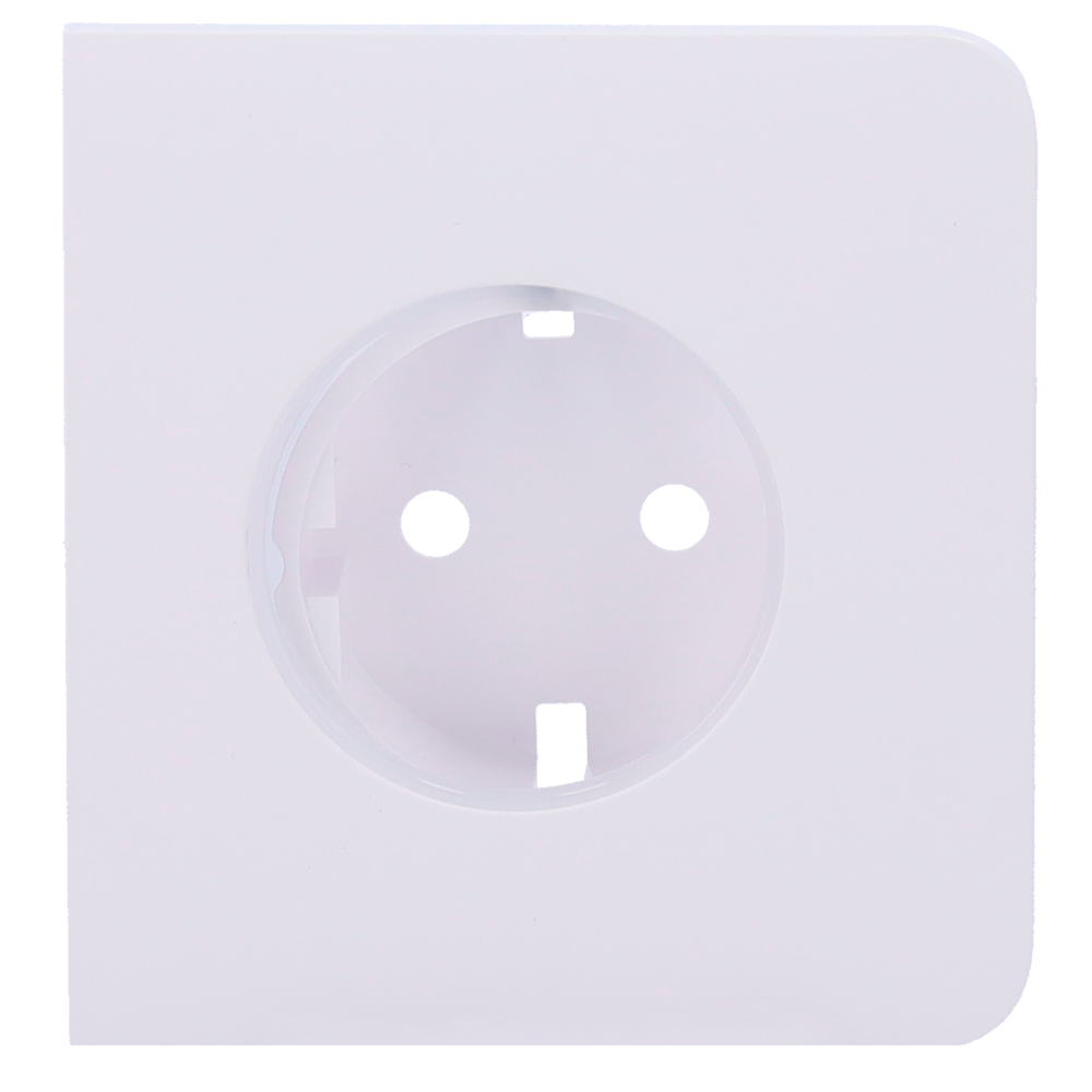 Tapa lateral para enchufe básico tipo F - Compatible con AJ-OUTLETCORE-BASIC - Protección contra polvo, salpicaduras, objetos - Sin monitorizacion de consumo - Sin control remoto  - Color blanco