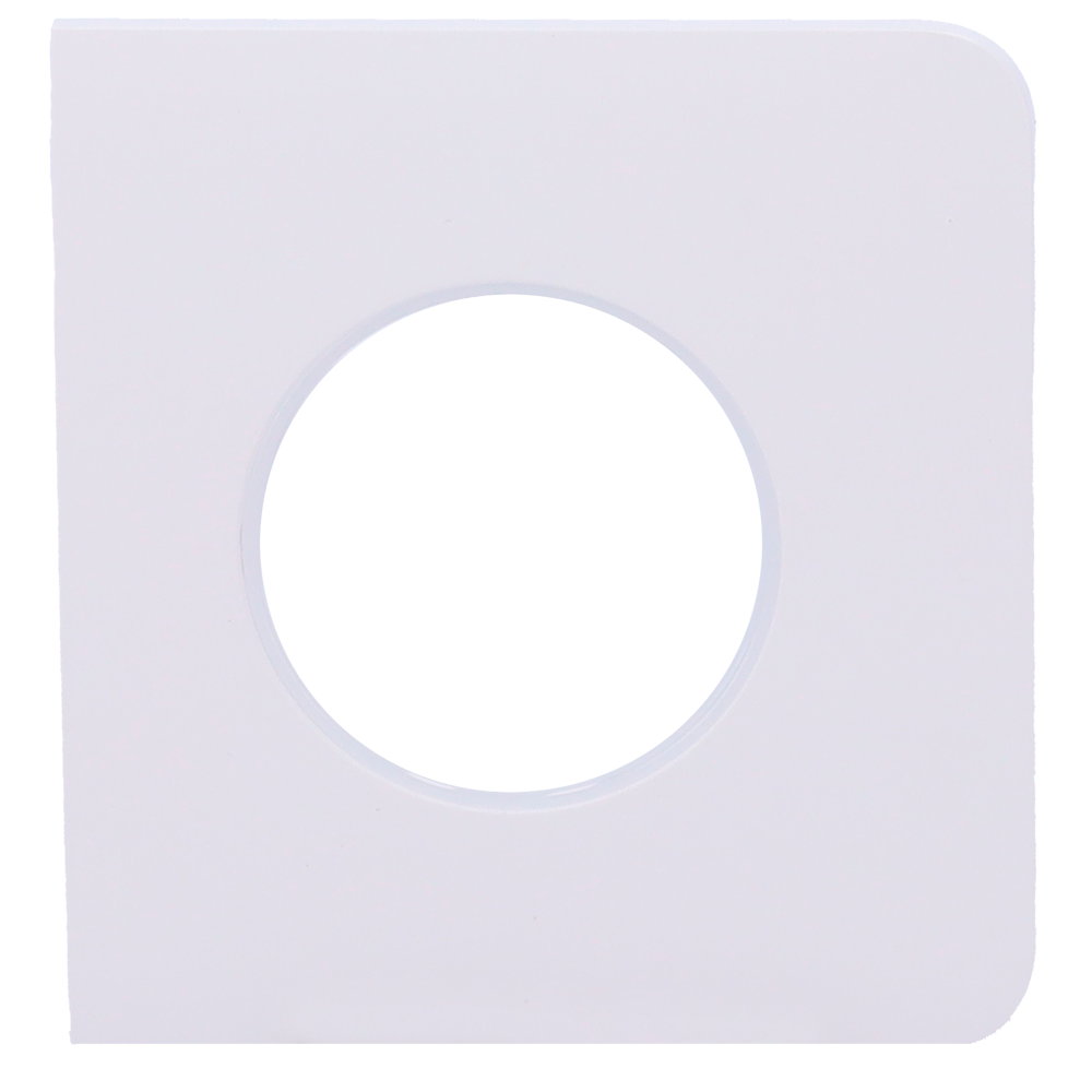 Tapa lateral para enchufe básico tipo F - Compatible con AJ-OUTLETCORE-BASIC - Protección contra polvo, salpicaduras, objetos - Sin monitorizacion de consumo - Sin control remoto  - Color blanco