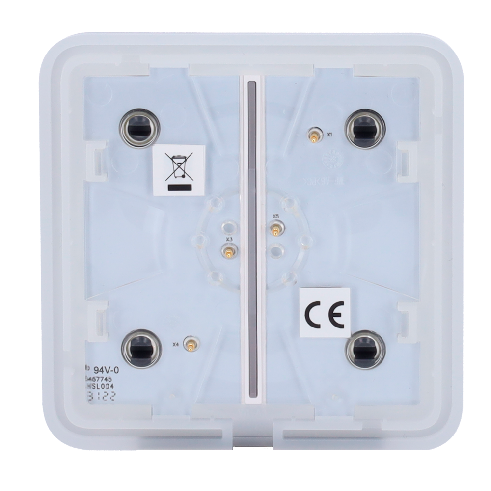 Panneau tactile pour double interrupteur d'éclairage  - Compatibilité avec AJ-LIGHTCORE-2G - Rétro-éclairage LED - Clavier tactile sans contact - Couleur graphite - Ajax - LightSwitch SoloButton