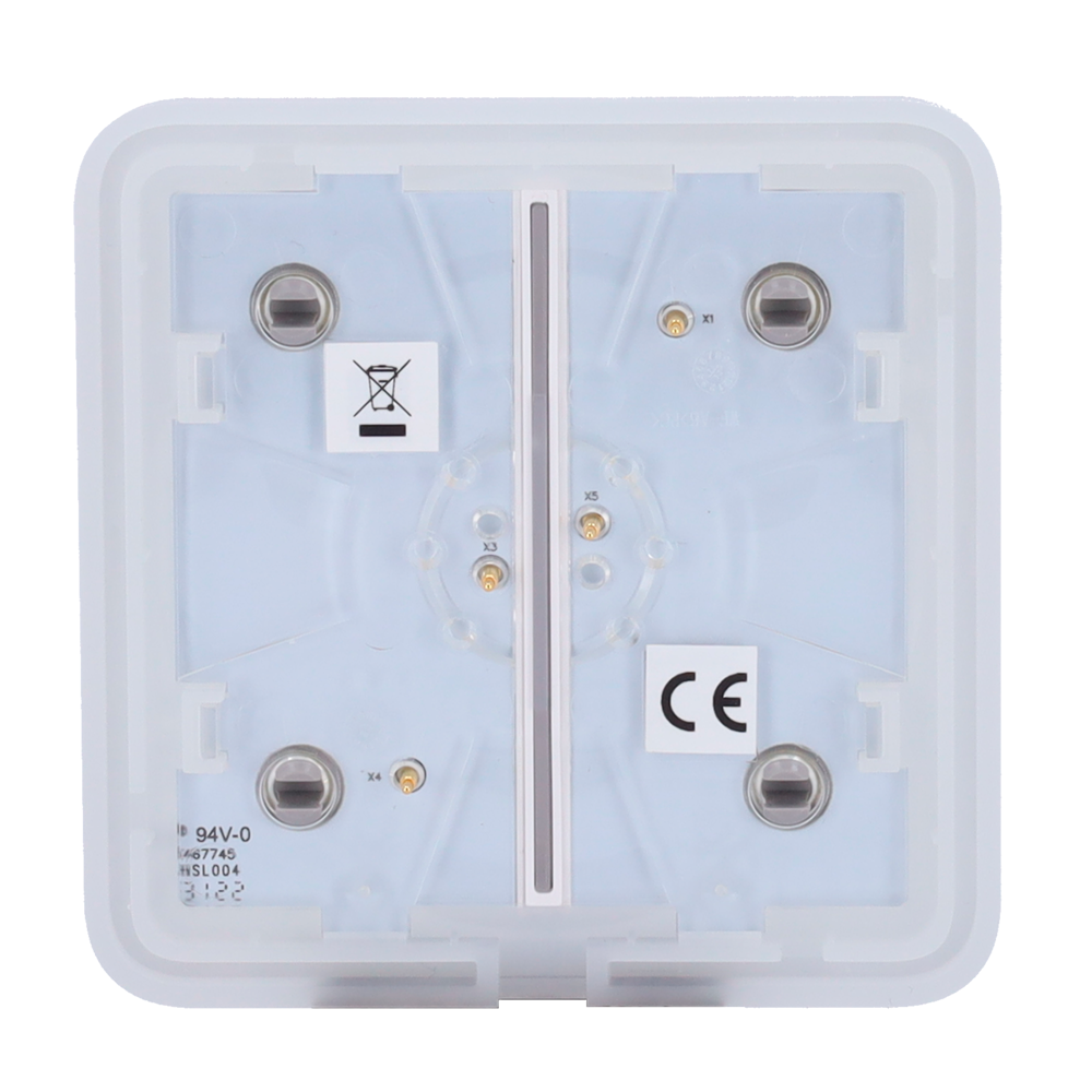 Panneau tactile pour double interrupteur d'éclairage  - Compatibilité avec AJ-LIGHTCORE-2G - Rétro-éclairage LED - Clavier tactile sans contact - Couleur Gris - Ajax - LightSwitch SoloButton