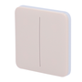 Panneau tactile pour double interrupteur d'éclairage  - Compatibilité avec AJ-LIGHTCORE-2G - Rétro-éclairage LED - Clavier tactile sans contact - Couleur ivoire - Ajax - LightSwitch SoloButton