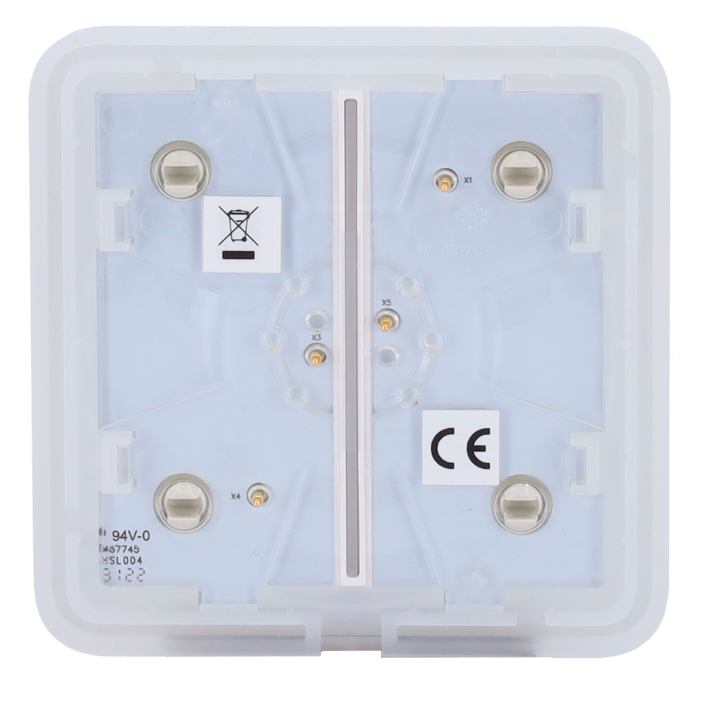 Panneau tactile pour double interrupteur d'éclairage  - Compatibilité avec AJ-LIGHTCORE-2G - Rétro-éclairage LED - Clavier tactile sans contact - Couleur huître - Ajax - LightSwitch SoloButton