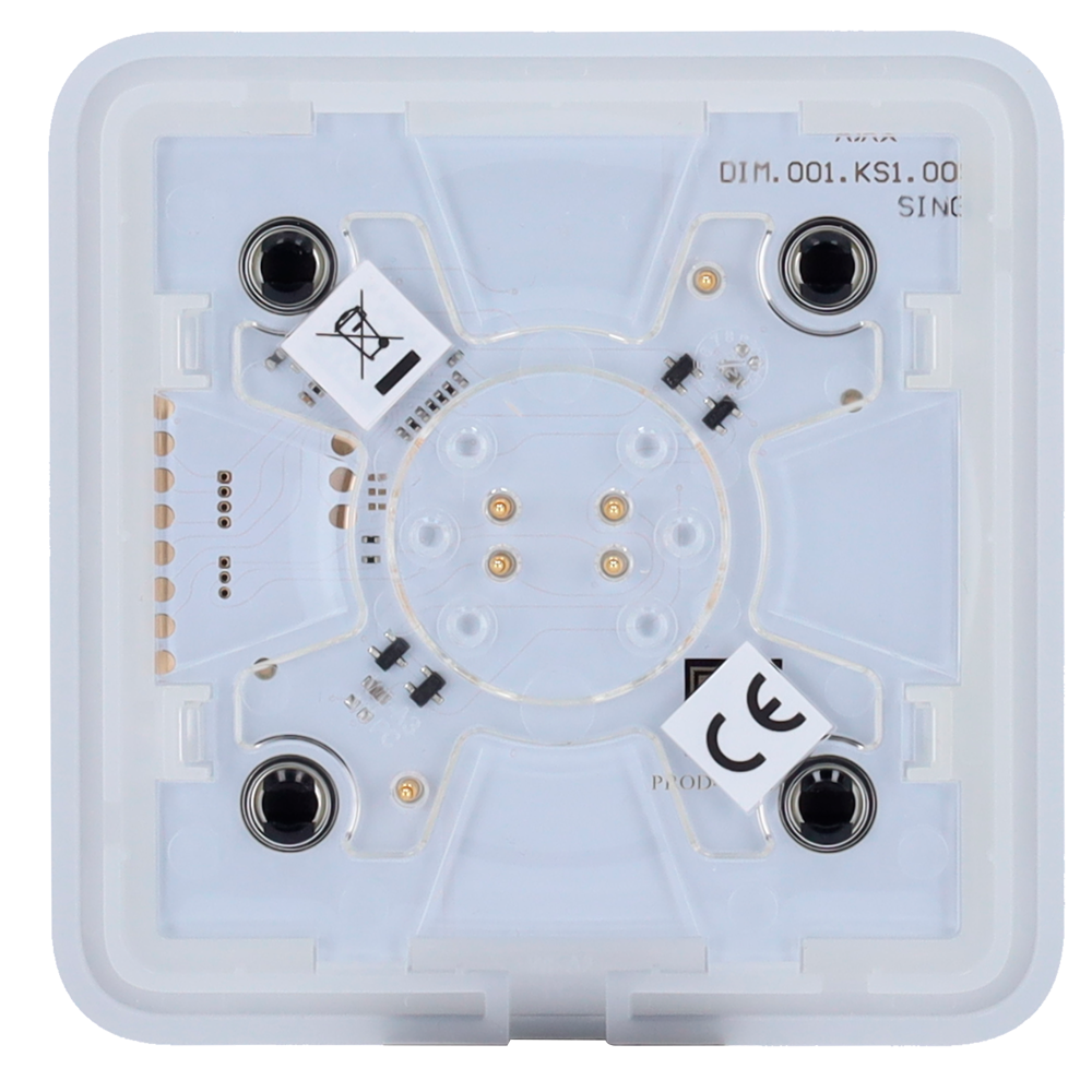 Panel táctil para interruptor de luz regulable - Compatible con AJ-LIGHTCORE-DIMMER - Retroiluminación LED - Panel táctil sin contacto - Color negro - Ajax - LightSwitch SoloButton (Dimmer)