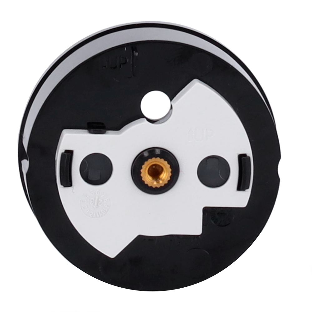 Cache-prise avant pour fiche intelligente de type E - Compatible avec AJ-OUTLETCORE-SMART-E - Indicateur LED de l'état de la prise et de la consommation d'énergie - Bouton tactile pour la commande manuelle - Rétro alimentation LED - Couleur noir