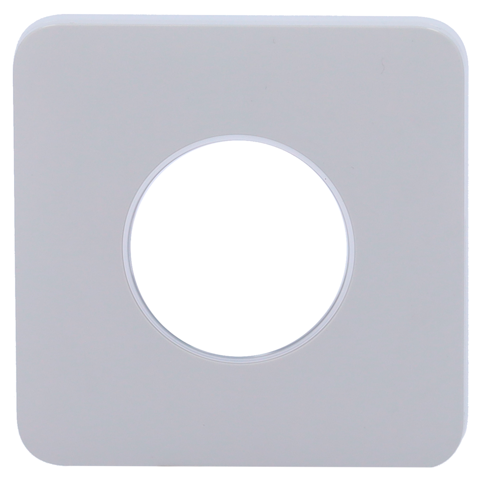 Cache-prise avant pour fiche intelligente de type E - Compatible avec AJ-OUTLETCORE-SMART-E - Indicateur LED de l'état de la prise et de la consommation d'énergie - Bouton tactile pour la commande manuelle - Rétro alimentation LED - Couleur brouillard