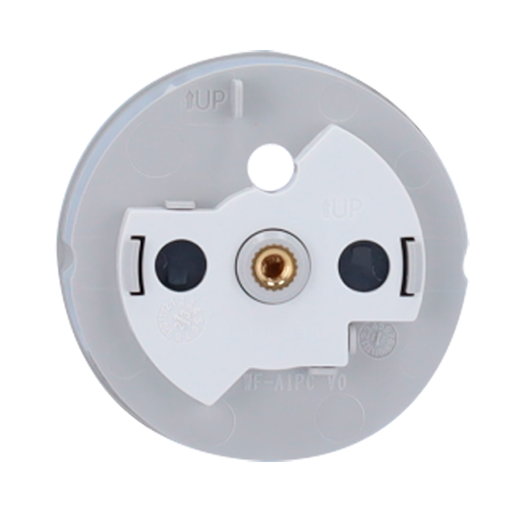 Cache-prise avant pour fiche intelligente de type E - Compatible avec AJ-OUTLETCORE-SMART-E - Indicateur LED de l'état de la prise et de la consommation d'énergie - Bouton tactile pour la commande manuelle - Rétro alimentation LED - Couleur brouillard