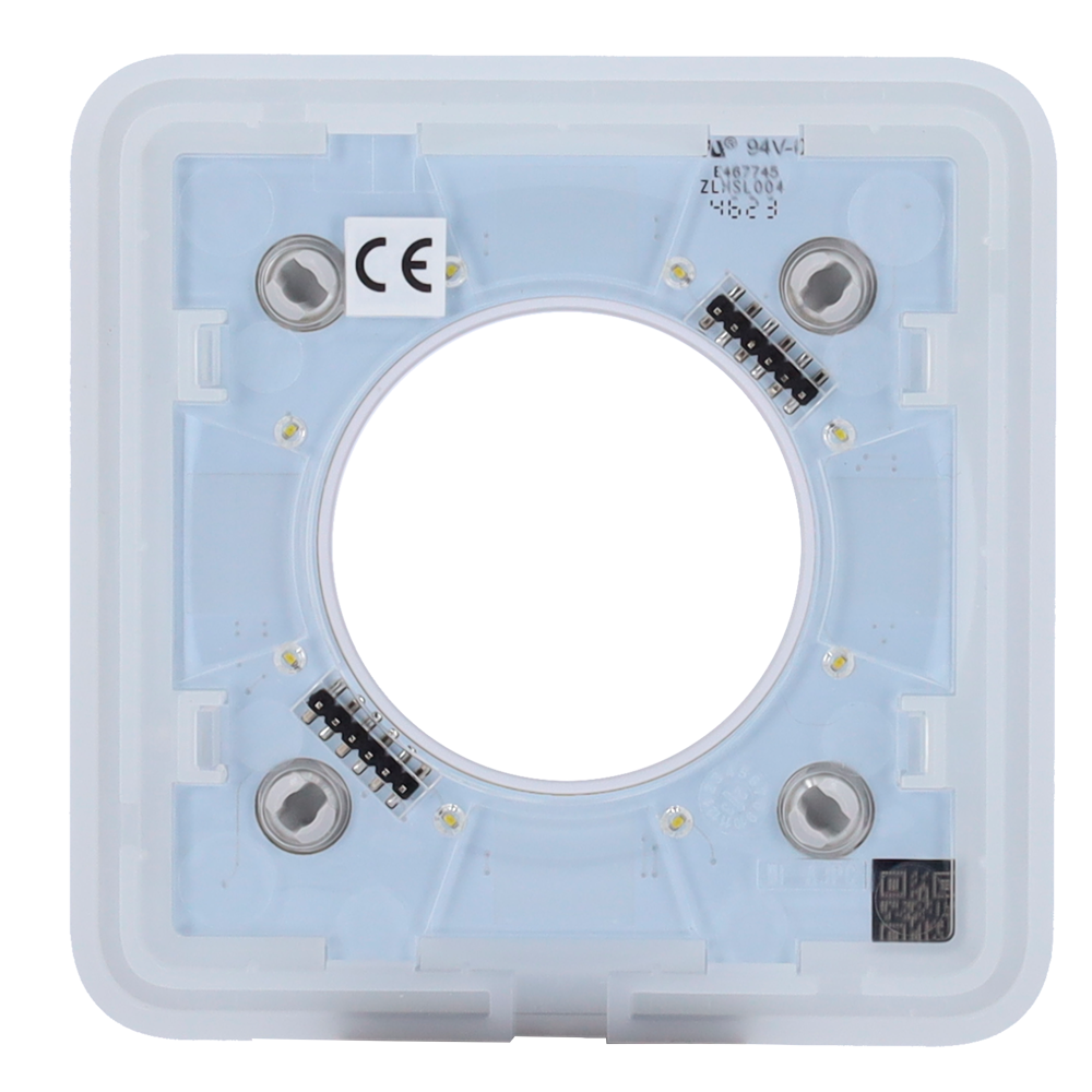 Cache-prise avant pour fiche intelligente de type E - Compatible avec AJ-OUTLETCORE-SMART-E - Indicateur LED de l'état de la prise et de la consommation d'énergie - Bouton tactile pour la commande manuelle - Rétro alimentation LED - Couleur brouillard