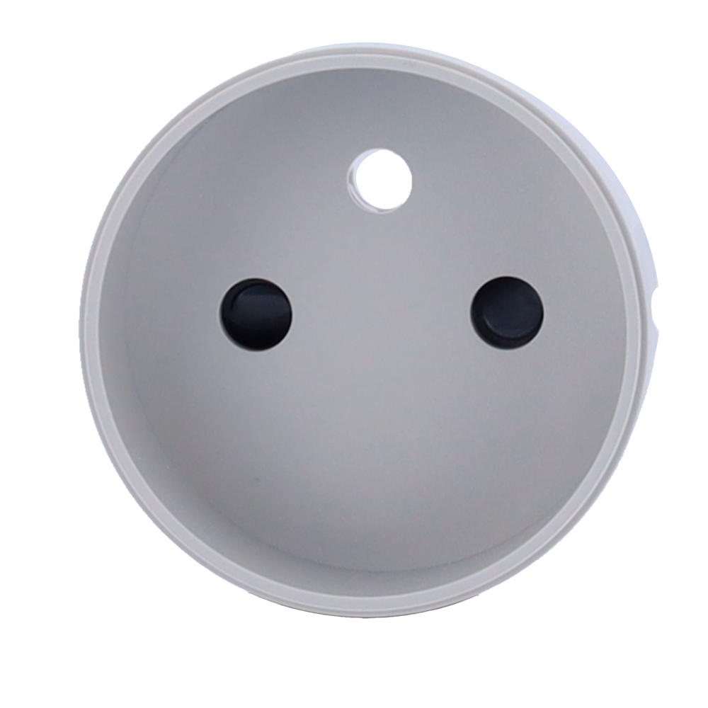 Cache-prise avant pour fiche intelligente de type E - Compatible avec AJ-OUTLETCORE-SMART-E - Indicateur LED de l'état de la prise et de la consommation d'énergie - Bouton tactile pour la commande manuelle - Rétro alimentation LED - Couleur brouillard