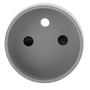 Cache-prise avant pour fiche intelligente de type E - Compatible avec AJ-OUTLETCORE-SMART-E - Indicateur LED de l'état de la prise et de la consommation d'énergie - Bouton tactile pour la commande manuelle - Rétro alimentation LED - Couleur Gris