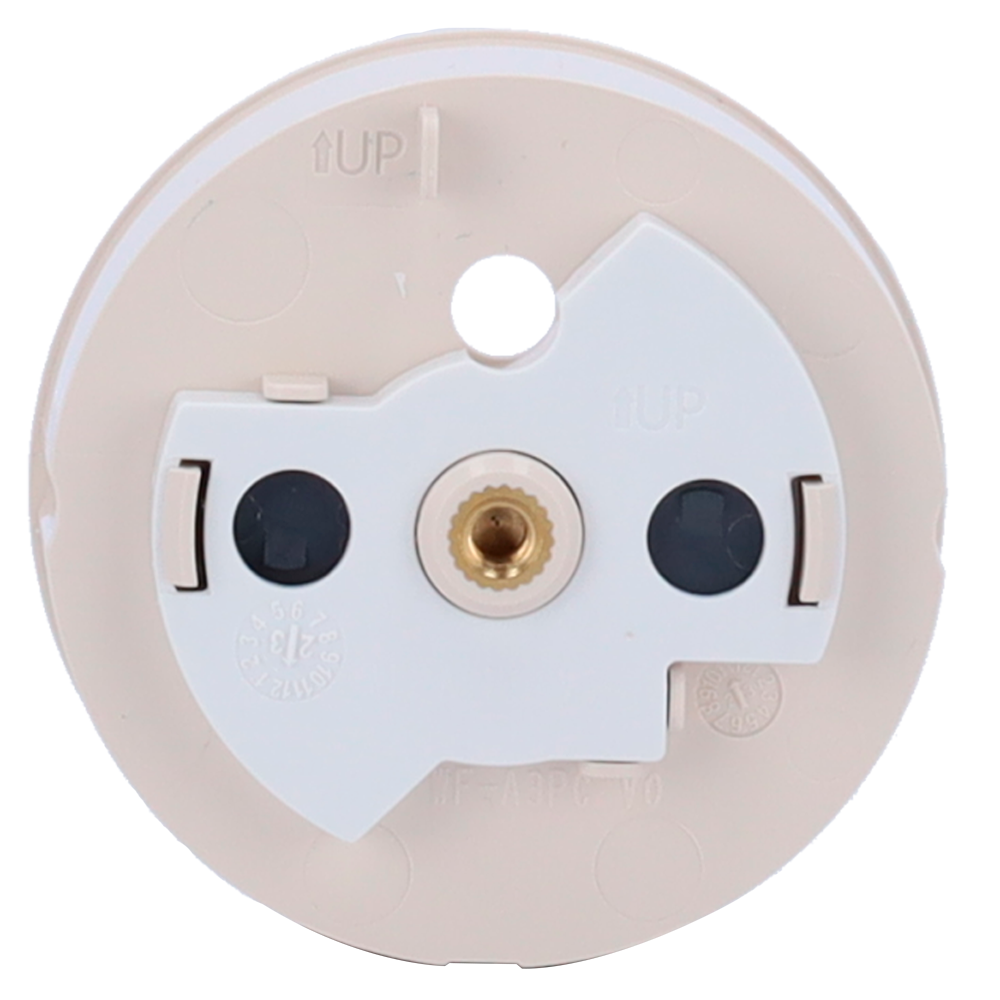 Cache-prise avant pour fiche intelligente de type E - Compatible avec AJ-OUTLETCORE-SMART-E - Indicateur LED de l'état de la prise et de la consommation d'énergie - Bouton tactile pour la commande manuelle - Rétro alimentation LED - Couleur ivoire