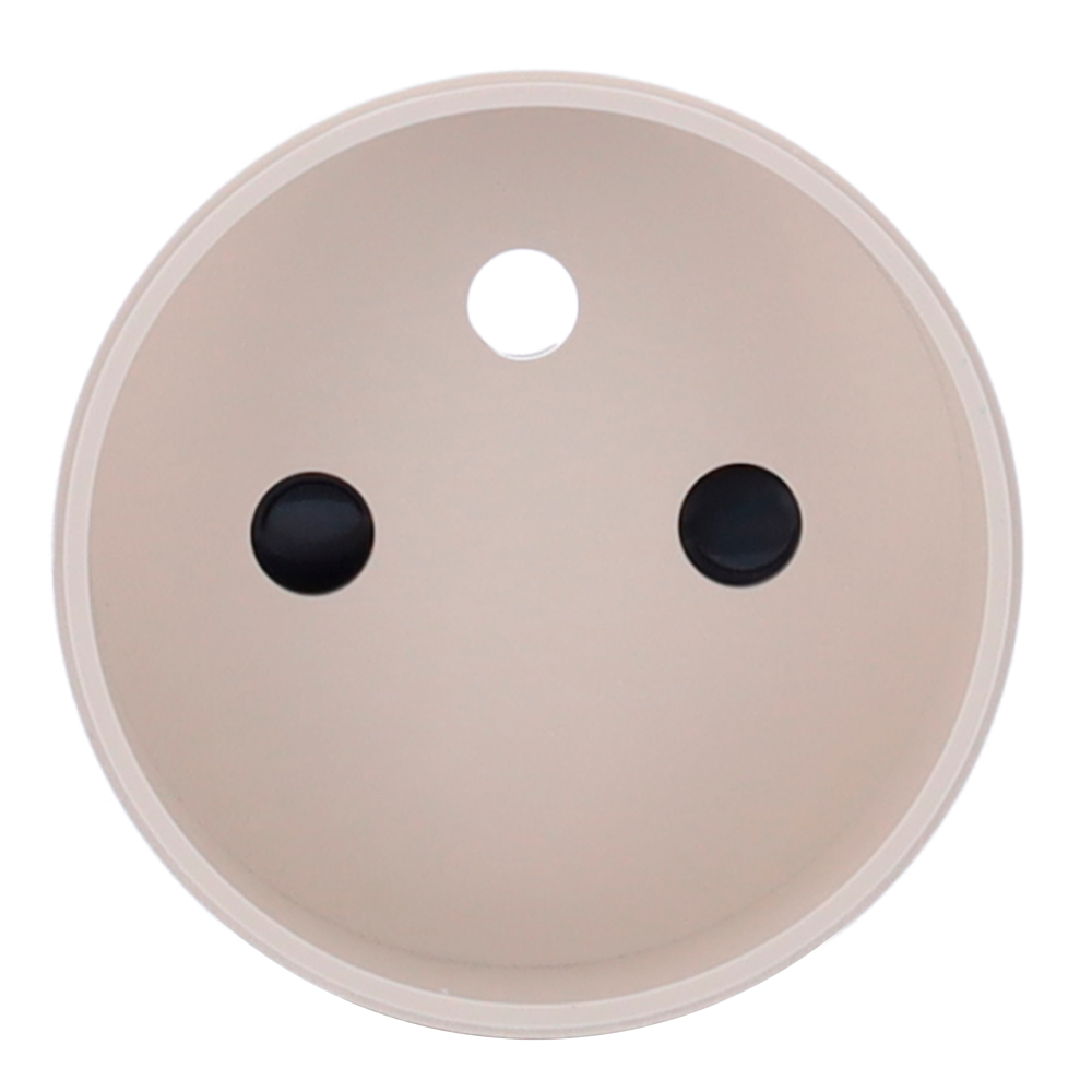 Cache-prise avant pour fiche intelligente de type E - Compatible avec AJ-OUTLETCORE-SMART-E - Indicateur LED de l'état de la prise et de la consommation d'énergie - Bouton tactile pour la commande manuelle - Rétro alimentation LED - Couleur ivoire