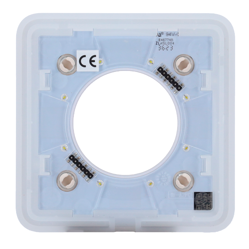 Cache-prise avant pour fiche intelligente de type E - Compatible avec AJ-OUTLETCORE-SMART-E - Indicateur LED de l'état de la prise et de la consommation d'énergie - Bouton tactile pour la commande manuelle - Rétro alimentation LED - Couleur ivoire