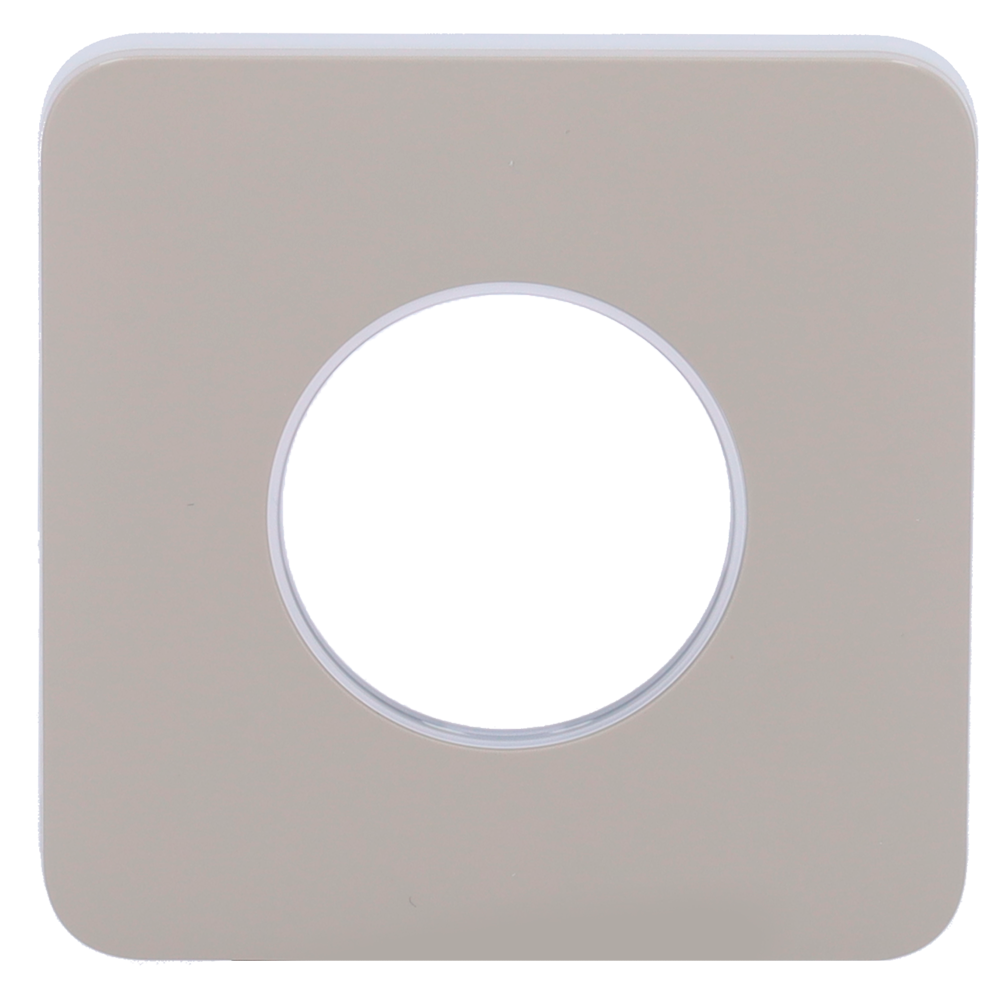 Cache-prise avant pour fiche intelligente de type E - Compatible avec AJ-OUTLETCORE-SMART-E - Indicateur LED de l'état de la prise et de la consommation d'énergie - Bouton tactile pour la commande manuelle - Rétro alimentation LED - Couleur olive