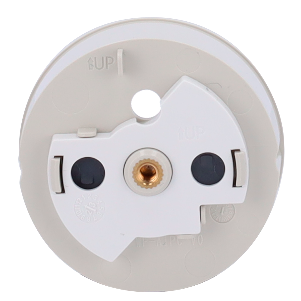 Cache-prise avant pour fiche intelligente de type E - Compatible avec AJ-OUTLETCORE-SMART-E - Indicateur LED de l'état de la prise et de la consommation d'énergie - Bouton tactile pour la commande manuelle - Rétro alimentation LED - Couleur huître