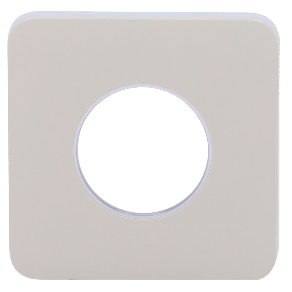 Cache-prise avant pour fiche intelligente de type E - Compatible avec AJ-OUTLETCORE-SMART-E - Indicateur LED de l'état de la prise et de la consommation d'énergie - Bouton tactile pour la commande manuelle - Rétro alimentation LED - Couleur huître