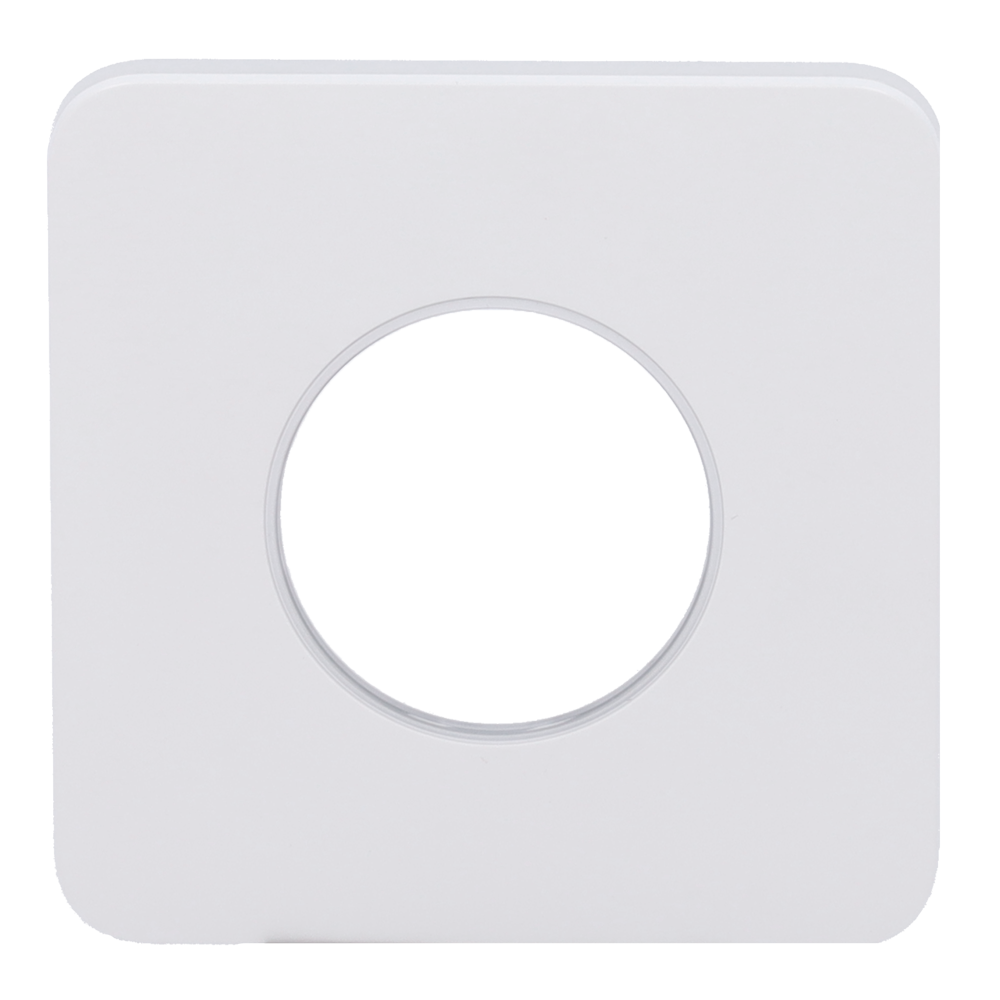 Cache-prise avant pour fiche intelligente de type E - Compatible avec AJ-OUTLETCORE-SMART-E - Indicateur LED de l'état de la prise et de la consommation d'énergie - Bouton tactile pour la commande manuelle - Rétro alimentation LED - Couleur blanche