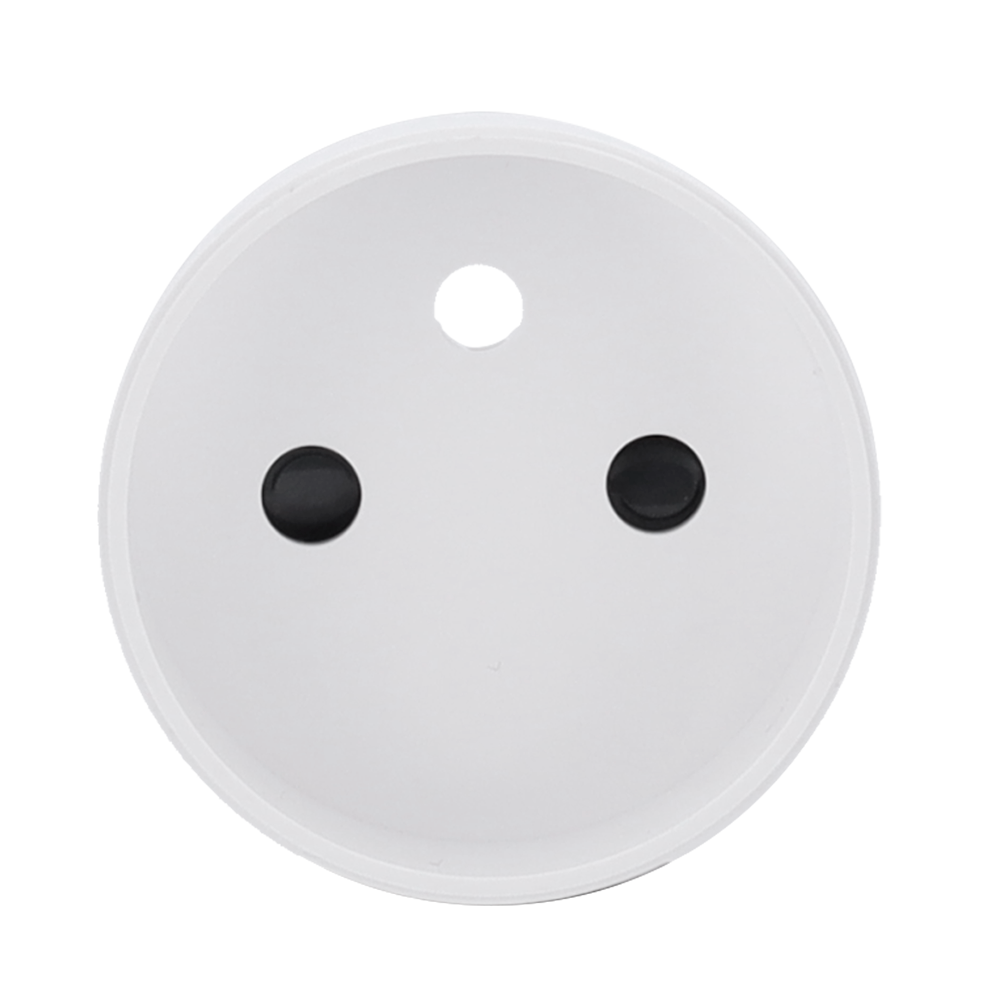 Cache-prise avant pour fiche intelligente de type E - Compatible avec AJ-OUTLETCORE-SMART-E - Indicateur LED de l'état de la prise et de la consommation d'énergie - Bouton tactile pour la commande manuelle - Rétro alimentation LED - Couleur blanche