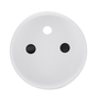 Cache-prise avant pour fiche intelligente de type E - Compatible avec AJ-OUTLETCORE-SMART-E - Indicateur LED de l'état de la prise et de la consommation d'énergie - Bouton tactile pour la commande manuelle - Rétro alimentation LED - Couleur blanche