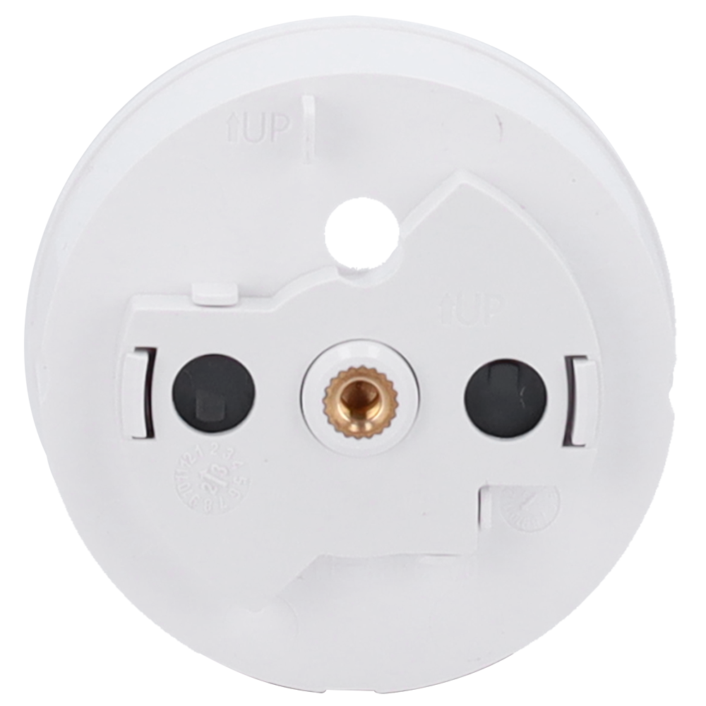 Cache-prise avant pour fiche intelligente de type E - Compatible avec AJ-OUTLETCORE-SMART-E - Indicateur LED de l'état de la prise et de la consommation d'énergie - Bouton tactile pour la commande manuelle - Rétro alimentation LED - Couleur blanche